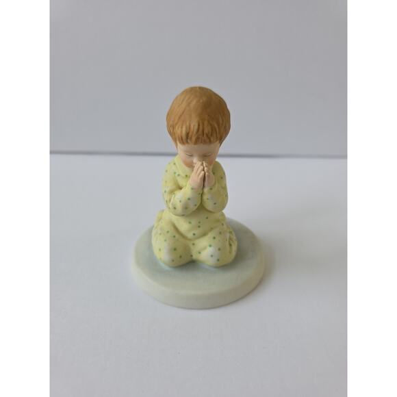 Vintage 1980 Signed Frances Hook A Childs World Nighttime Thoughts Praying Boy - Picture 1 of 6